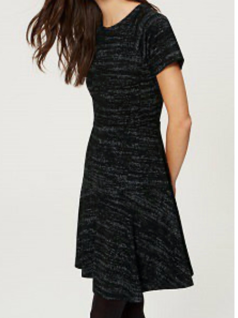 Loft spacedye knit fit and flare dress